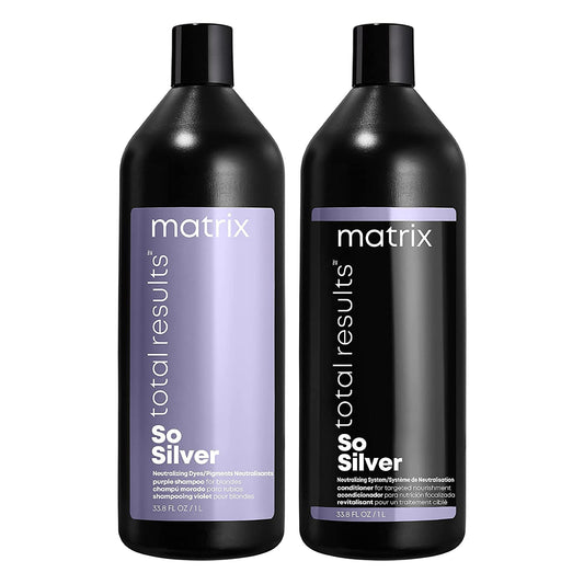 Matrix So Silver Shampoo & Conditioner Liter Duo ($88 Value) - Beautifox