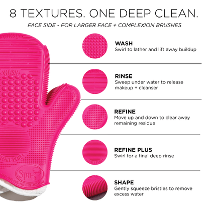 2X Sigma Spa® Brush Cleaning Glove - Beautifox