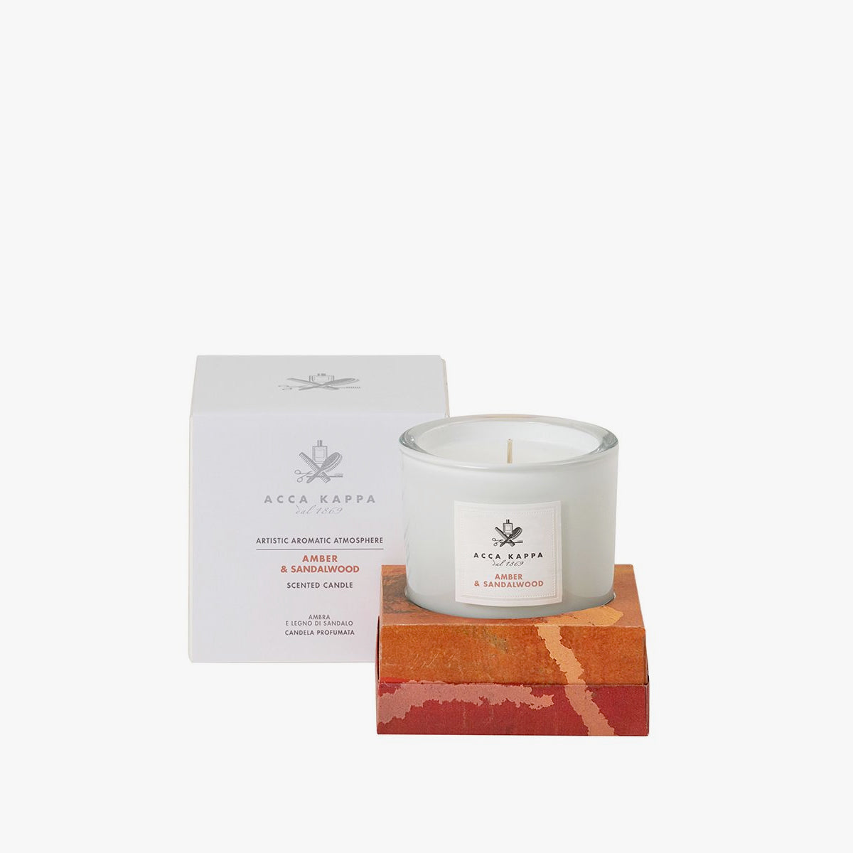 Amber & Sandalwood Scented Candle
