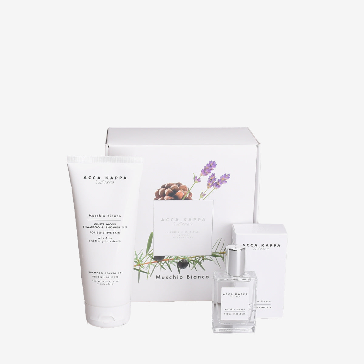 White Moss Eau De Cologne, Shampoo & Shower Gel Gift Set