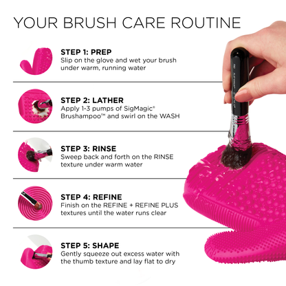 2X Sigma Spa® Brush Cleaning Glove