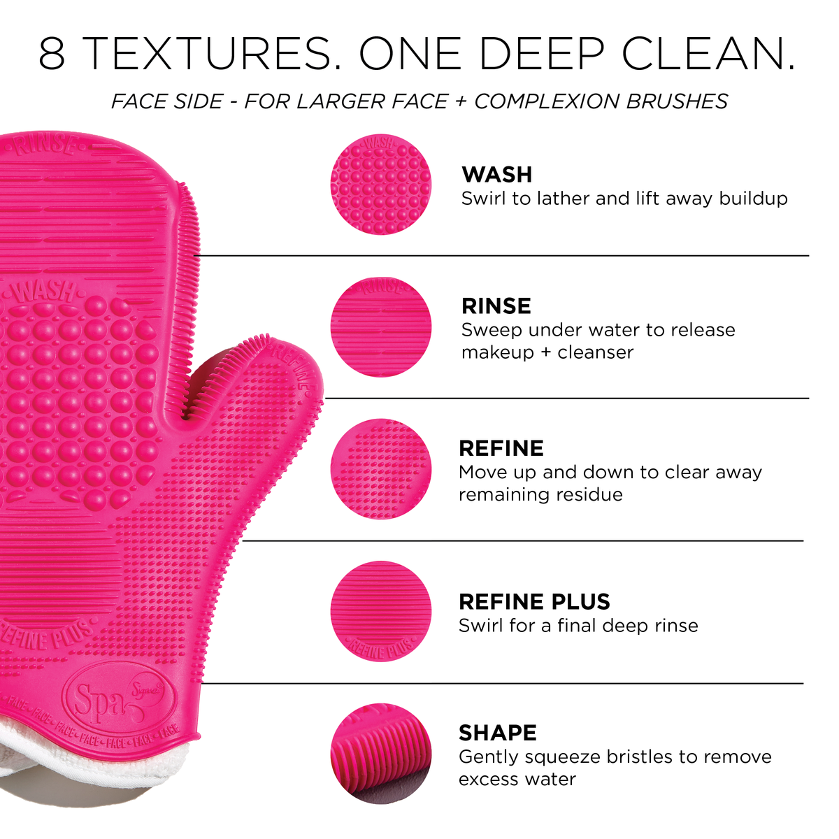 2X Sigma Spa® Brush Cleaning Glove