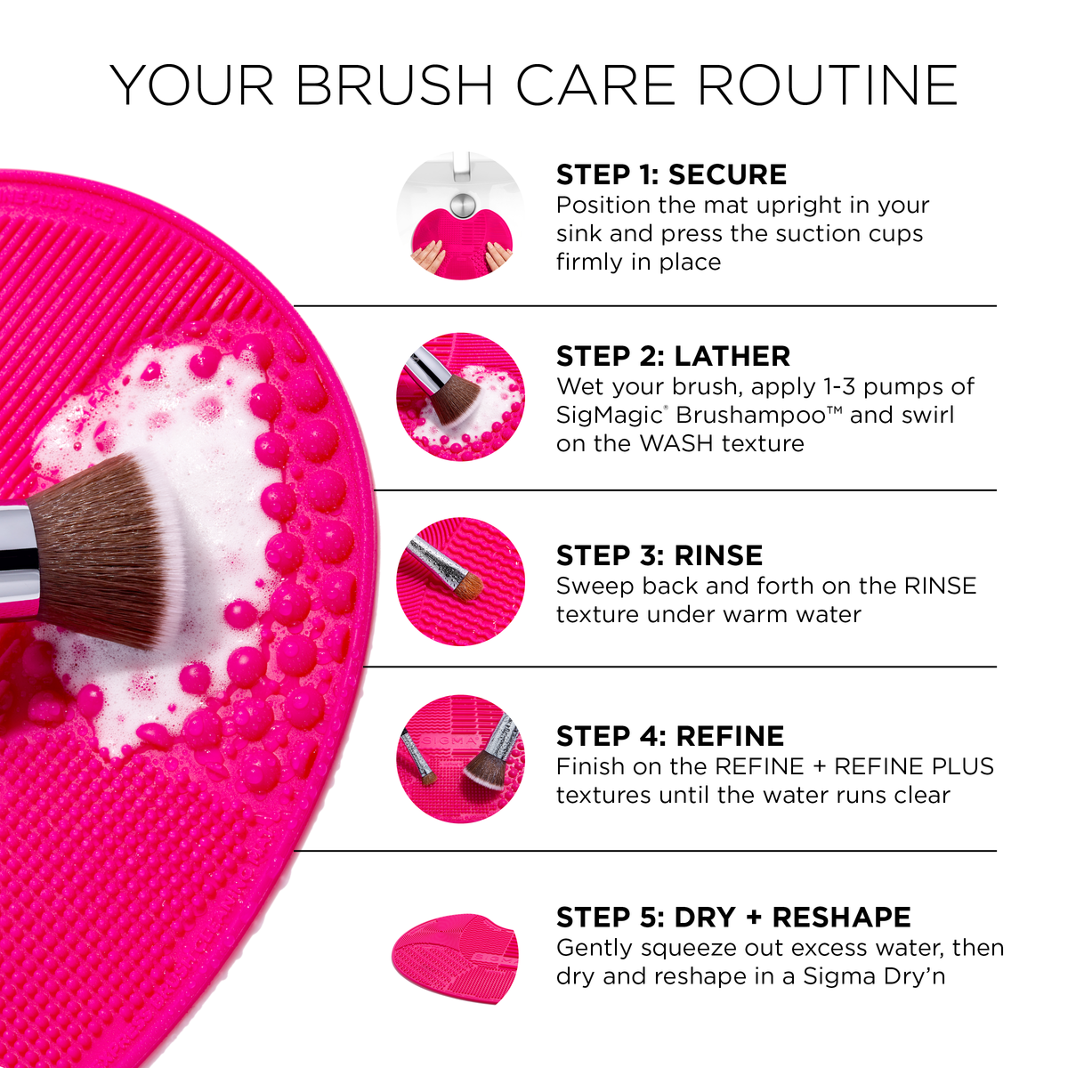 Sigma Spa® Express Brush Cleaning Mat