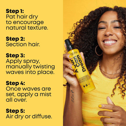 Matrix A Curl Can Dream Scrunch and Go Defining Spray for Waves