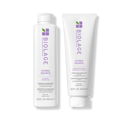 Biolage Hydra Source Shampoo 13.5oz & Conditioning Balm 8oz Duo ($52 Value) - Beautifox