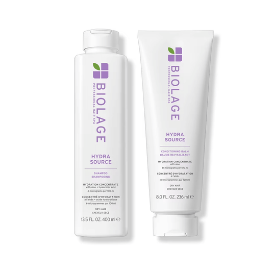 Biolage Hydra Source Shampoo 13.5oz & Conditioning Balm 8oz Duo ($52 Value) - Beautifox