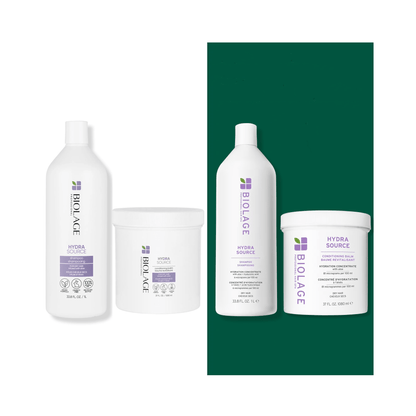 Biolage Hydra Source Shampoo 33oz & Conditioning Balm Jar 37oz Duo ($97 Value) - Beautifox