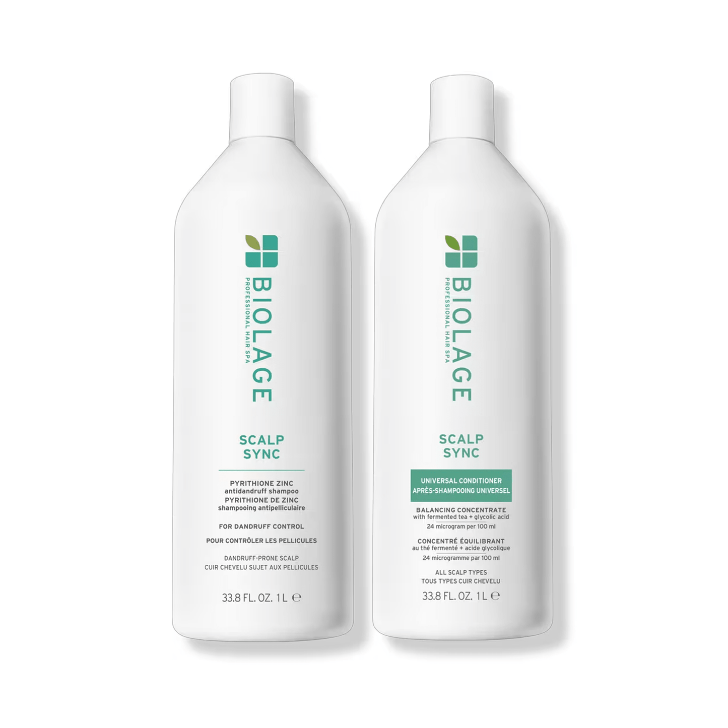 Biolage Scalp Sync Anti - Dandruff Shampoo & Scalp Sync Universal Conditioner Liter Duo ($90 Value) - Beautifox