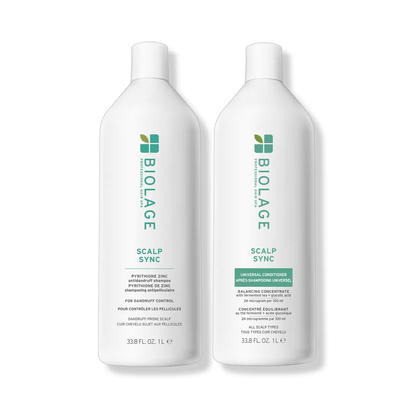 Biolage Scalp Sync Anti - Dandruff Shampoo & Scalp Sync Universal Conditioner Liter Duo ($90 Value) - Beautifox