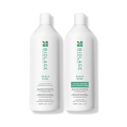 Biolage Scalp Sync Calming Shampoo & Scalp Sync Universal Conditioner Liter Duo ($90 Value) - Beautifox