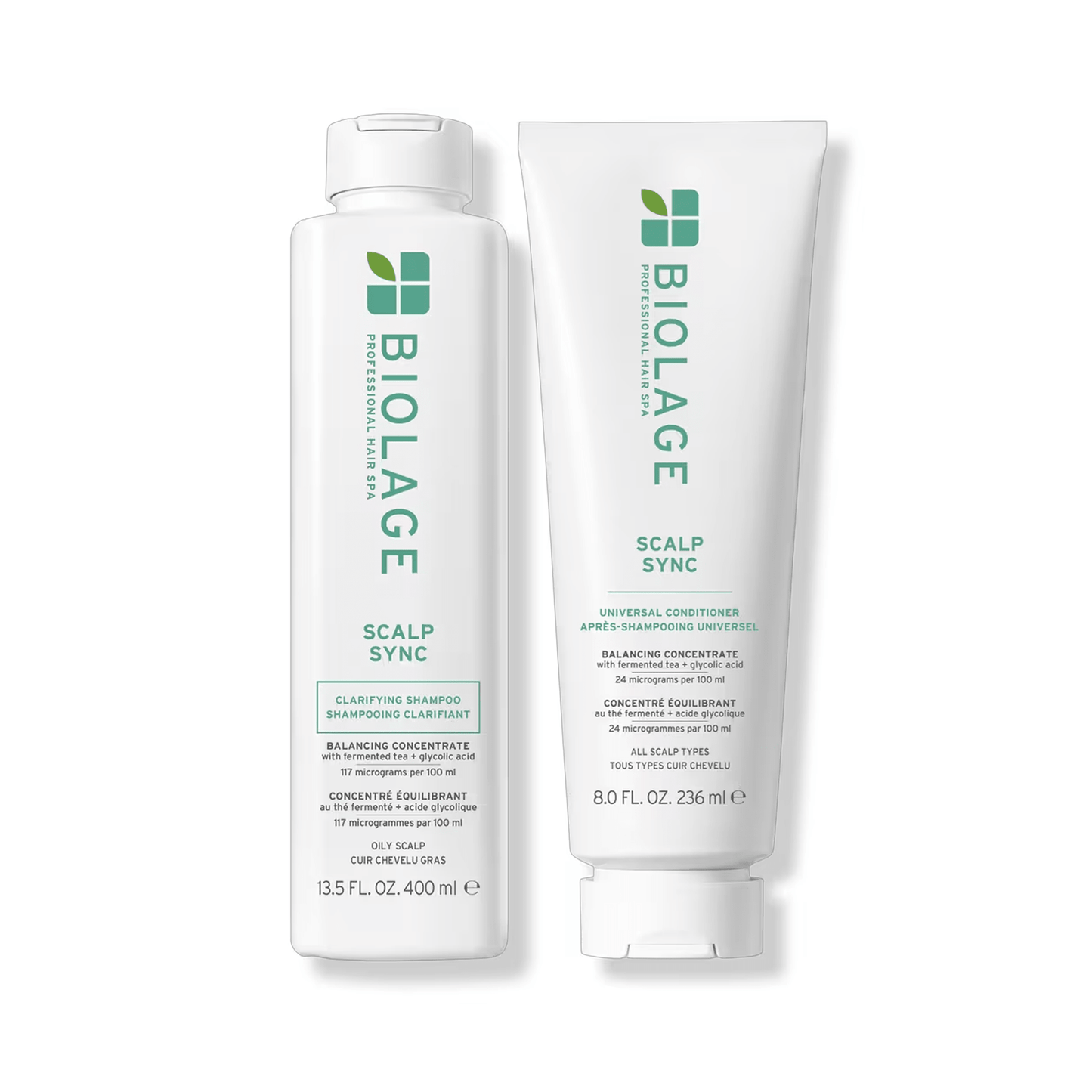 Biolage Scalp Sync Clarifying Shampoo 13.5oz & Scalp Sync Universal Conditioner 8oz Duo ($52 Value) - Beautifox
