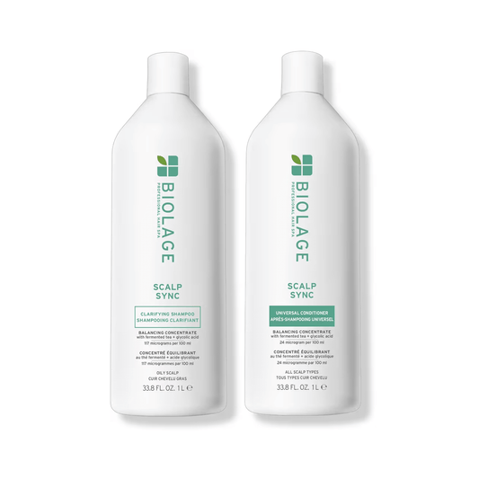 Biolage Scalp Sync Clarifying Shampoo & Scalp Sync Universal Conditioner Liter Duo ($90 Value) - Beautifox