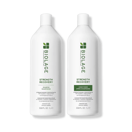 Biolage Strength Recovery Shampoo & Conditioner Liter Duo ($90 Value) - Beautifox