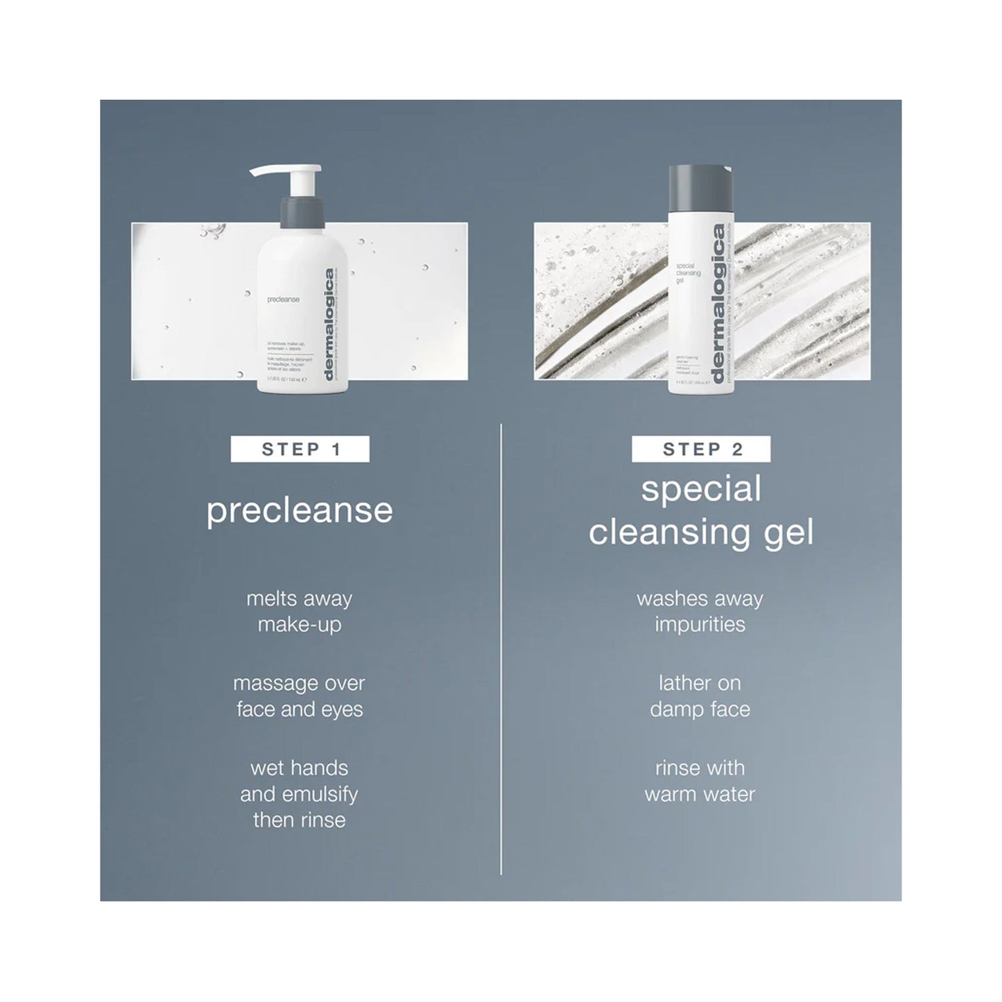 Dermalogica Double Cleanse Duo (Special Cleansing Gel 8.4oz + Precleanse 5.1oz) - Beautifox