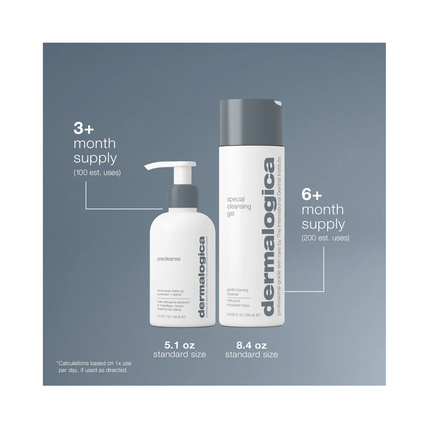 Dermalogica Double Cleanse Duo (Special Cleansing Gel 8.4oz + Precleanse 5.1oz) - Beautifox