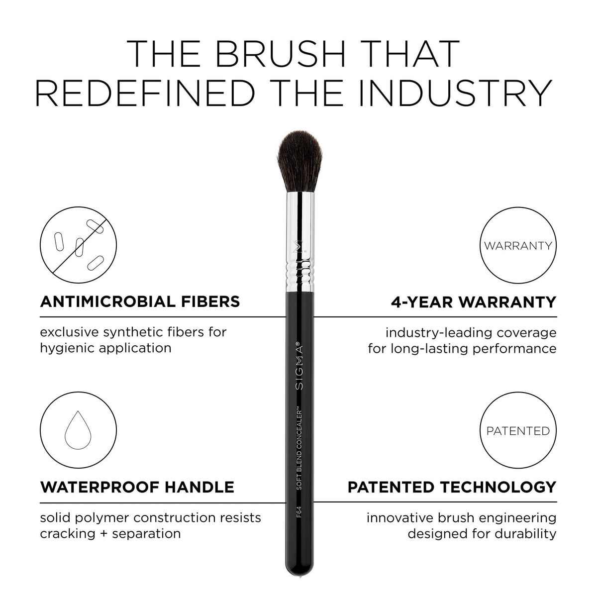 F64 Soft Blend Concealer™ Brush - Beautifox