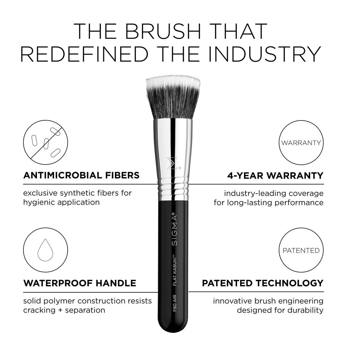 F80 Air Flat Kabuki™ Brush - Beautifox