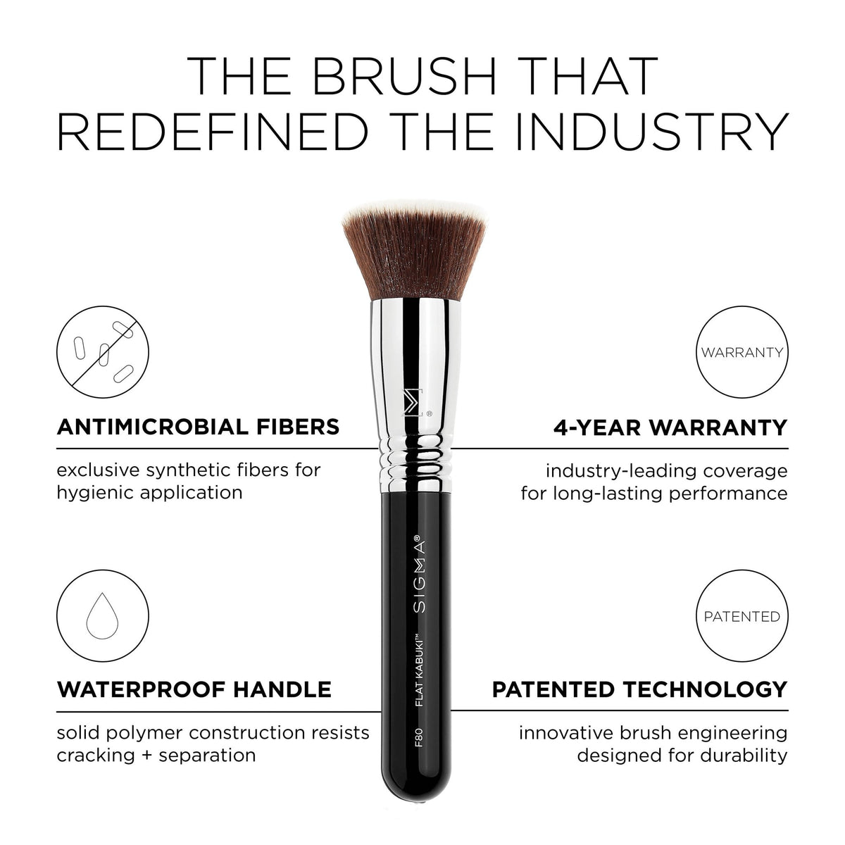 F80 Flat Kabuki™ Brush - Beautifox