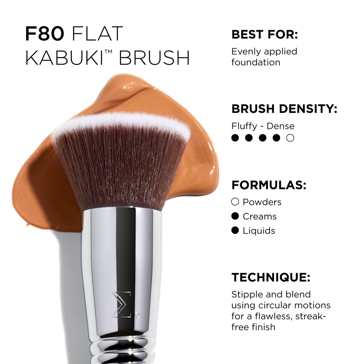 F80 Flat Kabuki™ Brush - Beautifox