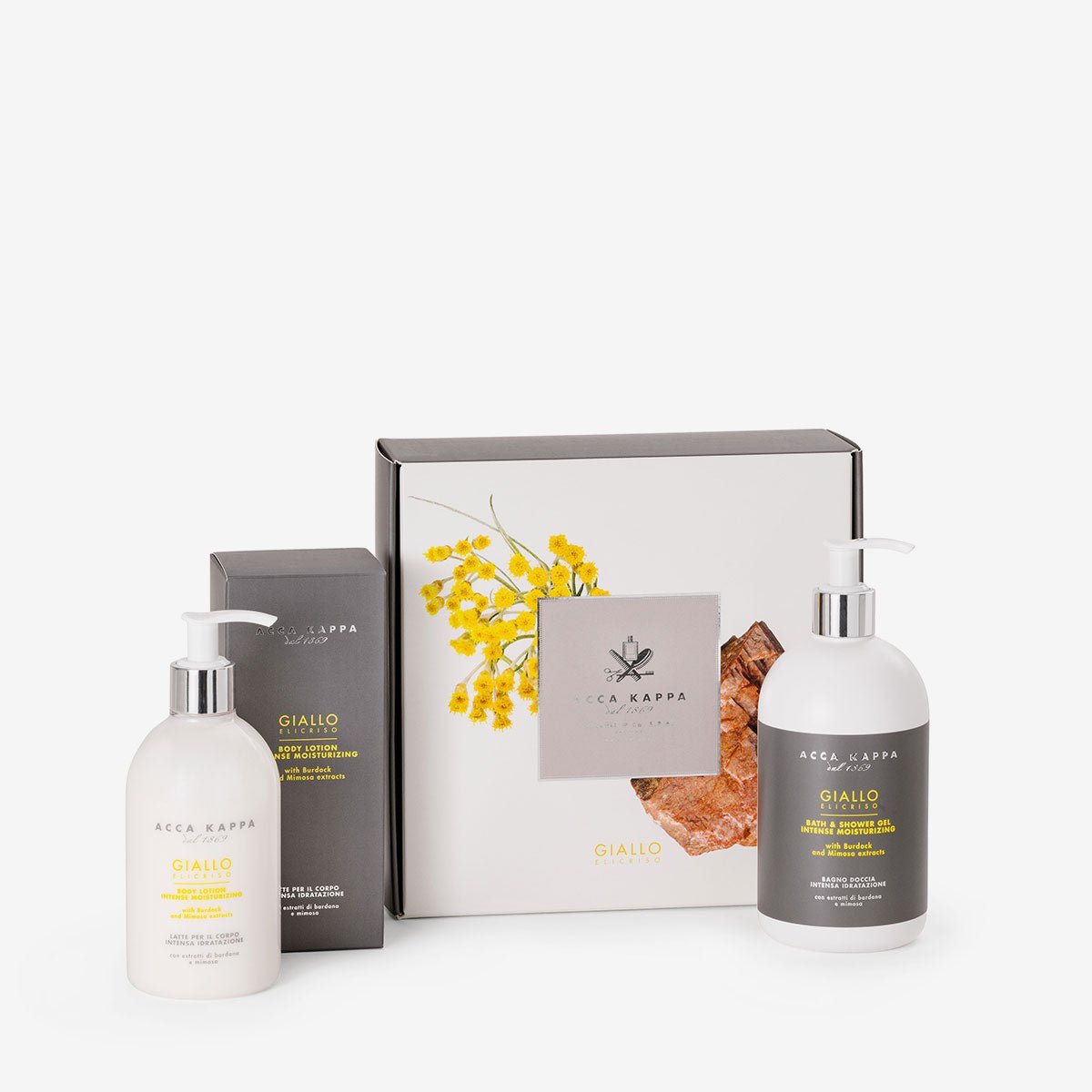 Giallo Elicriso Shower Gel & Body Lotion Gift Set - Beautifox