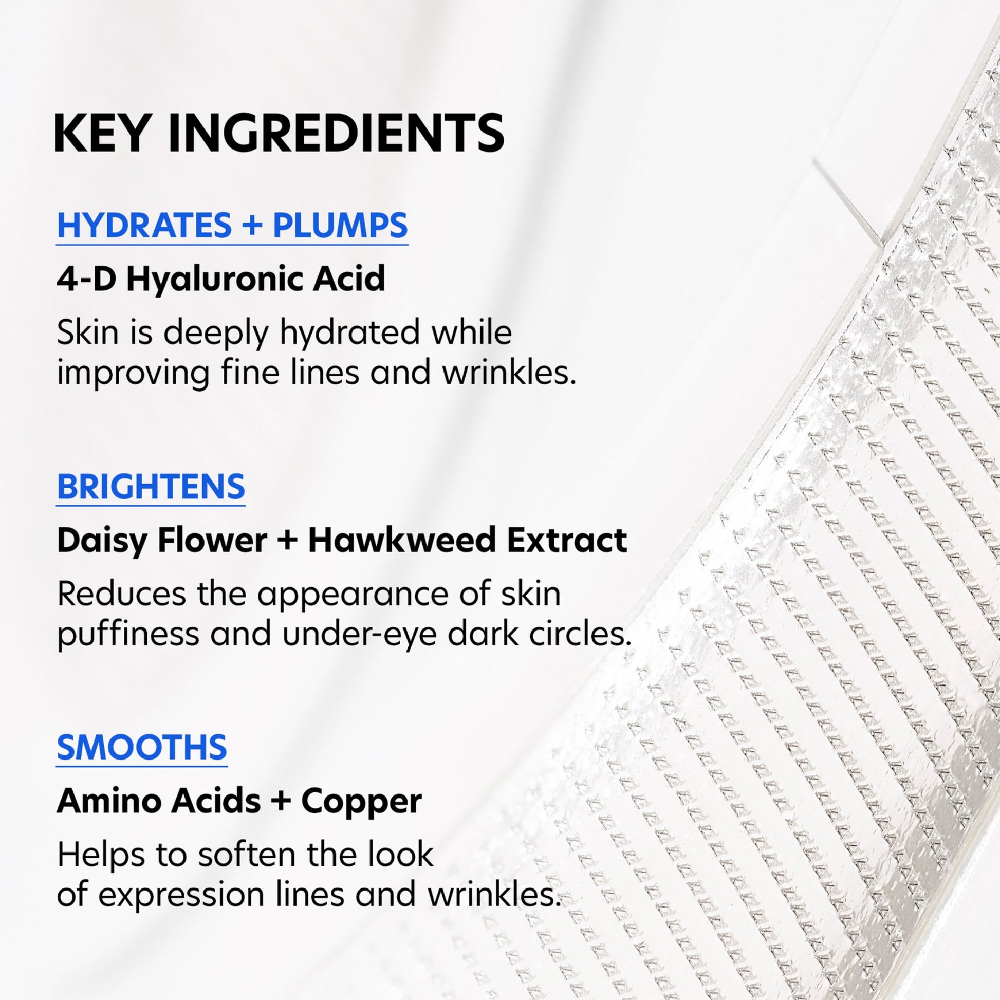 Hyaluronic Acid Microneedle Eye Patches - Beautifox