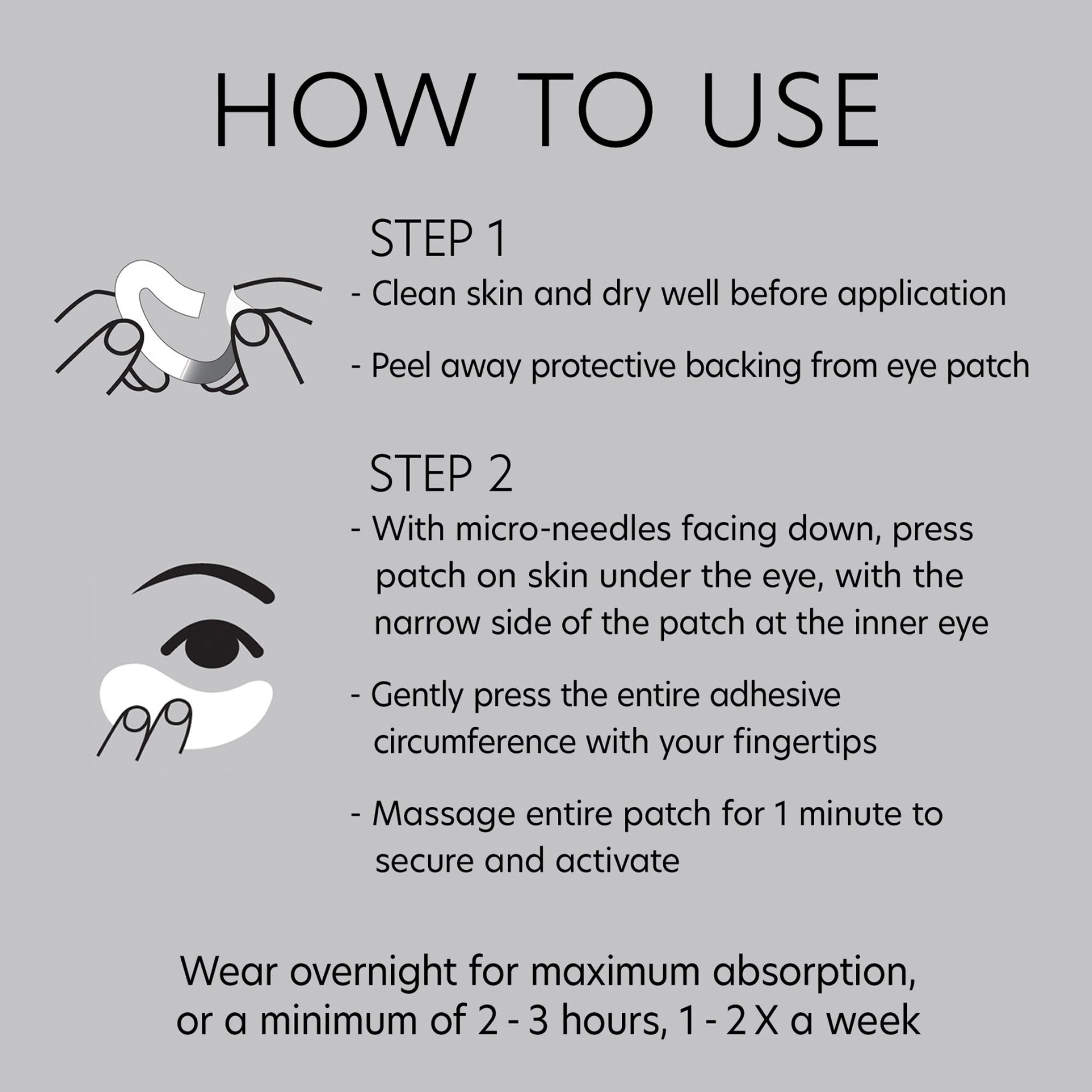 Hyaluronic Acid Microneedle Eye Patches - Beautifox