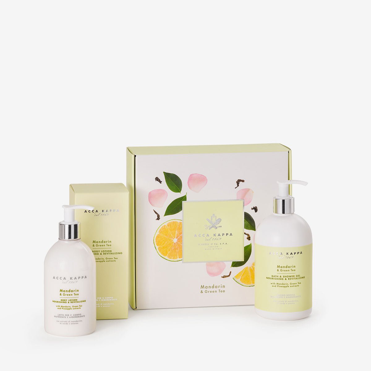 Mandarin & Green Tea Shower Gel & Body Lotion Gift Set - Beautifox