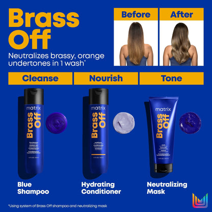 Matrix Brass Off Shampoo & Conditioner 10oz Duo ($44 Value) - Beautifox