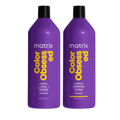 Matrix Color Obsessed Shampoo & Conditioner Liter Duo ($88 Value) - Beautifox