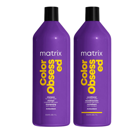 Matrix Color Obsessed Shampoo & Conditioner Liter Duo ($88 Value) - Beautifox