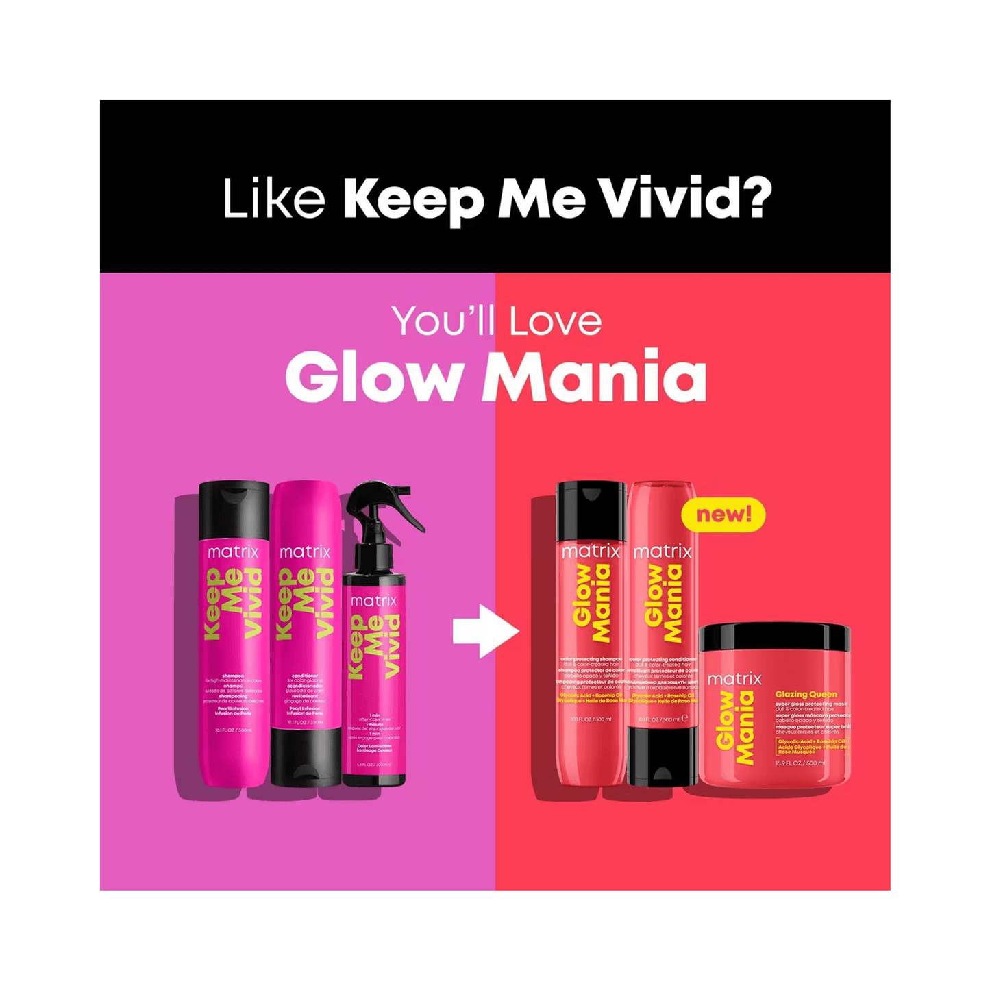 Matrix Glow Mania Color Protecting Conditioner - Beautifox
