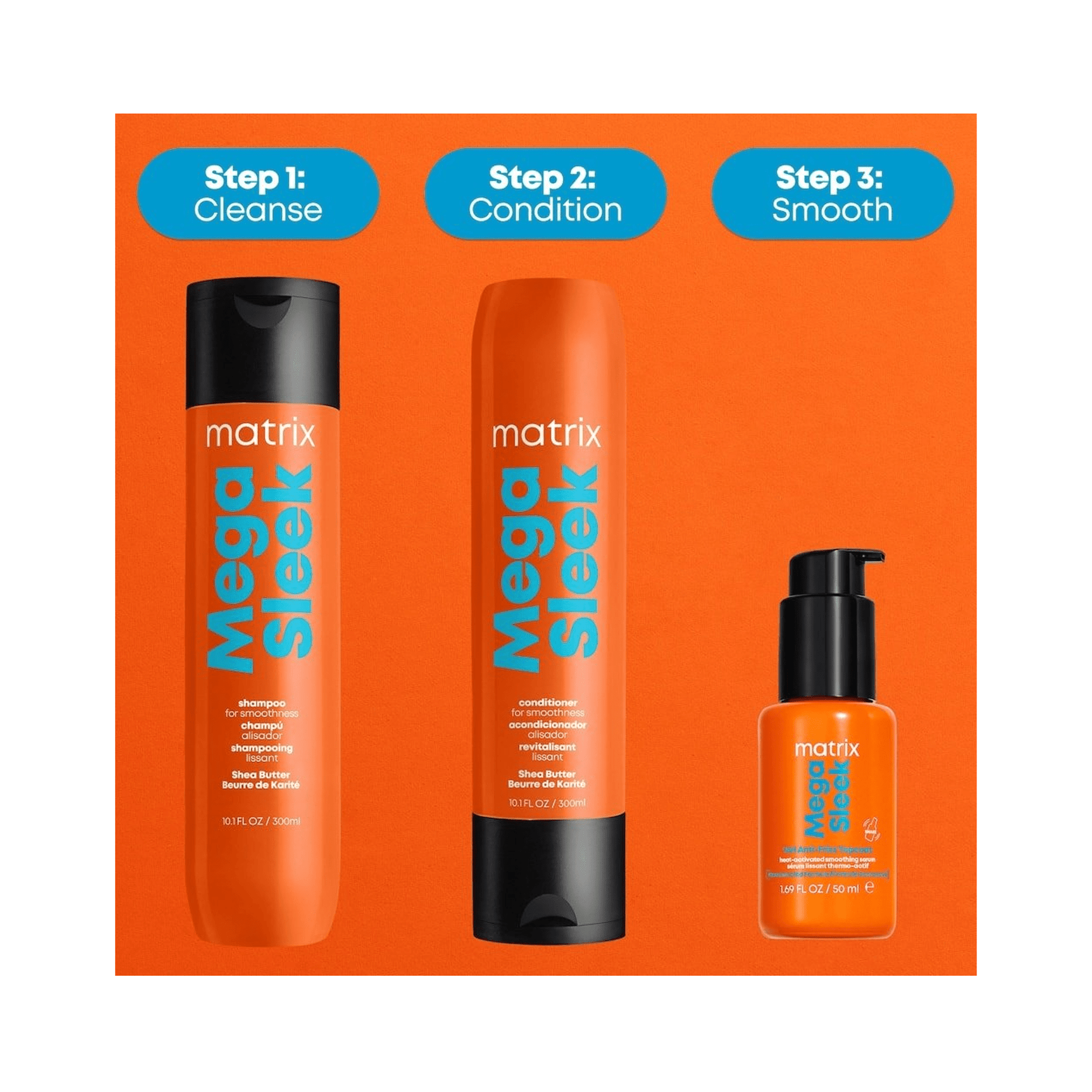 Matrix Mega Sleek 96H Anti - Frizz Top Coat - Beautifox