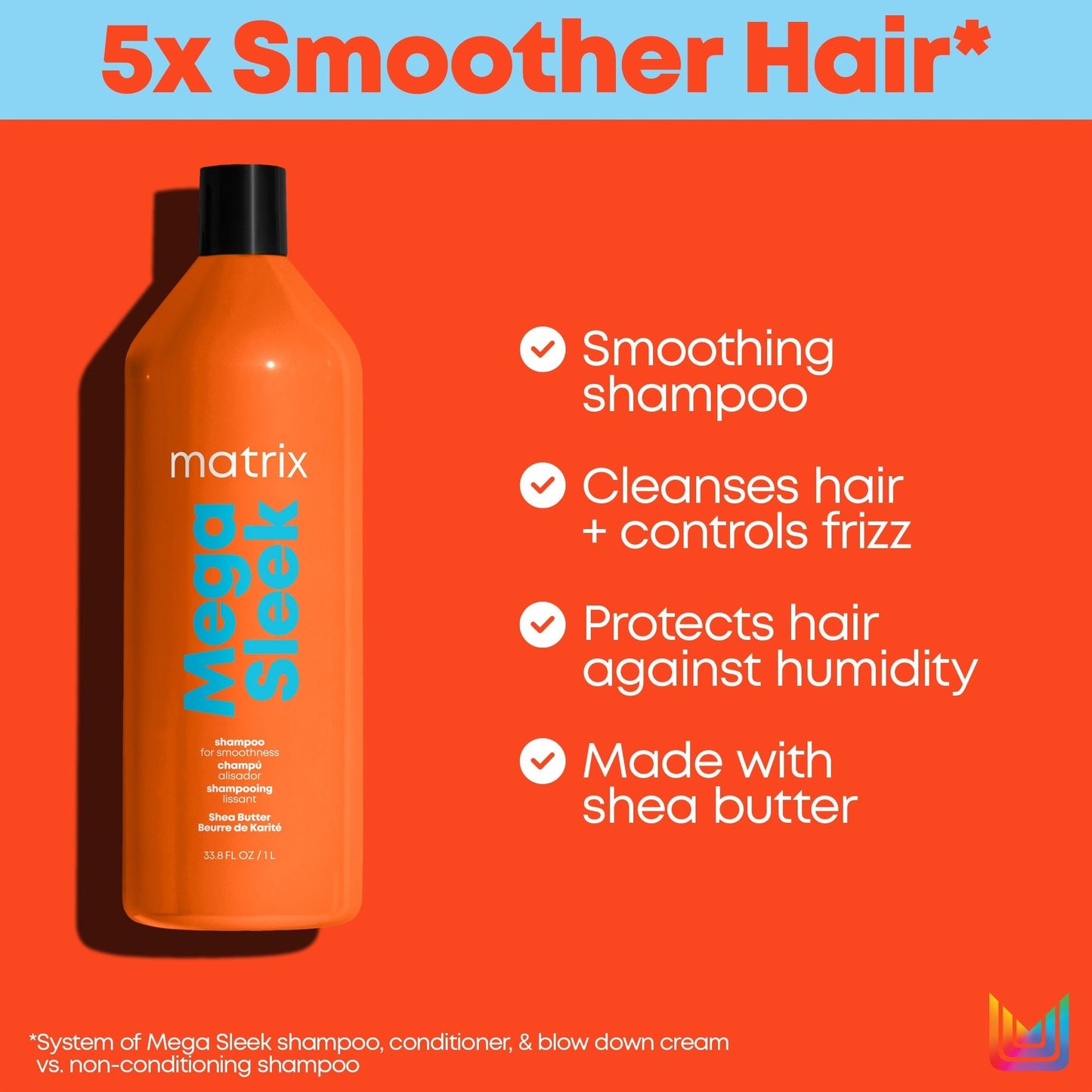 Matrix Mega Sleek Shampoo & Conditioner Liter Duo ($88 Value) - Beautifox