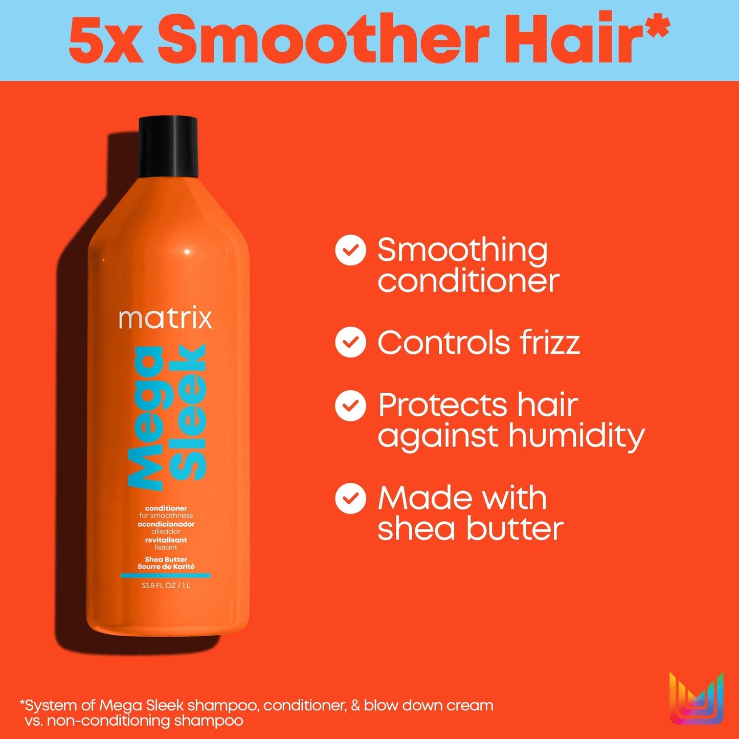Matrix Mega Sleek Shampoo & Conditioner Liter Duo ($88 Value) - Beautifox