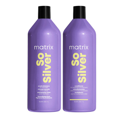 Matrix So Silver Shampoo & Conditioner Liter Duo ($88 Value) - Beautifox