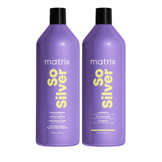 Matrix So Silver Shampoo & Conditioner Liter Duo ($88 Value) - Beautifox