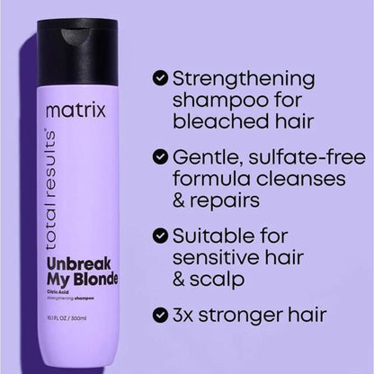 Matrix Total Results Unbreak My Blonde Sulfate - Free Strengthening Shampoo - Beautifox