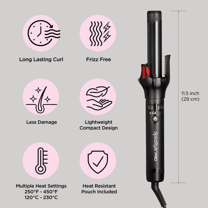 Spinstyle™ Pro Automatic Curler w/ Pouch - 1 inch (New) - Beautifox