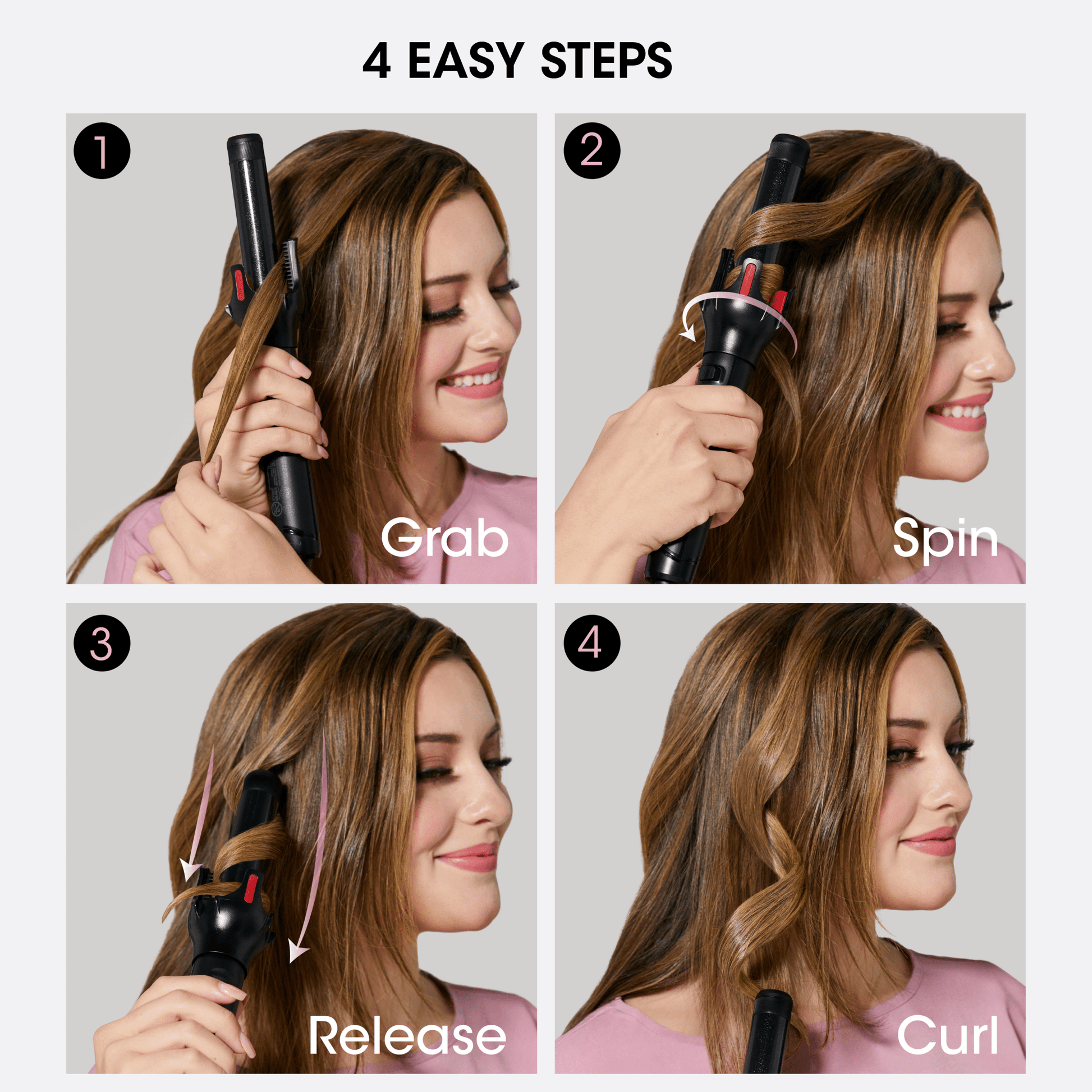 Spinstyle™ Pro Automatic Curler w/ Pouch - 1 inch (New) - Beautifox