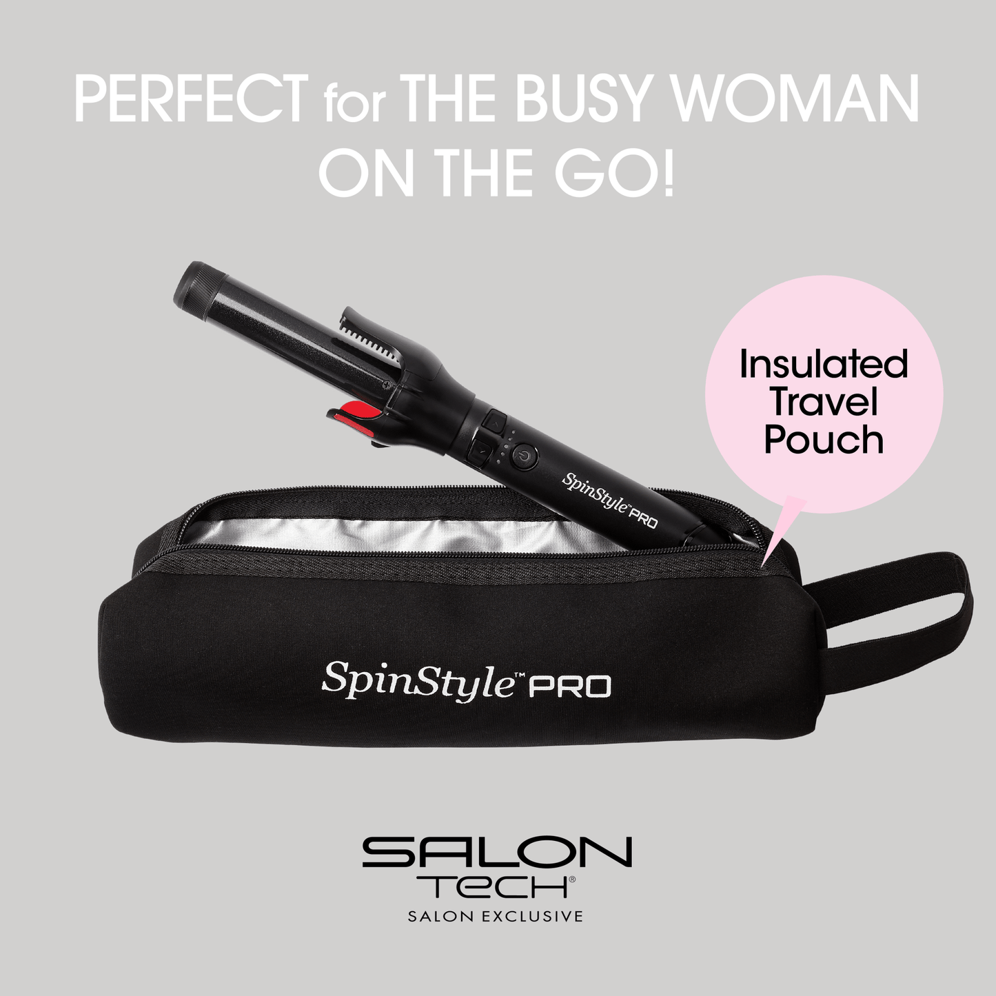 Spinstyle™ Pro Automatic Curler w/ Pouch - 1 inch (New) - Beautifox