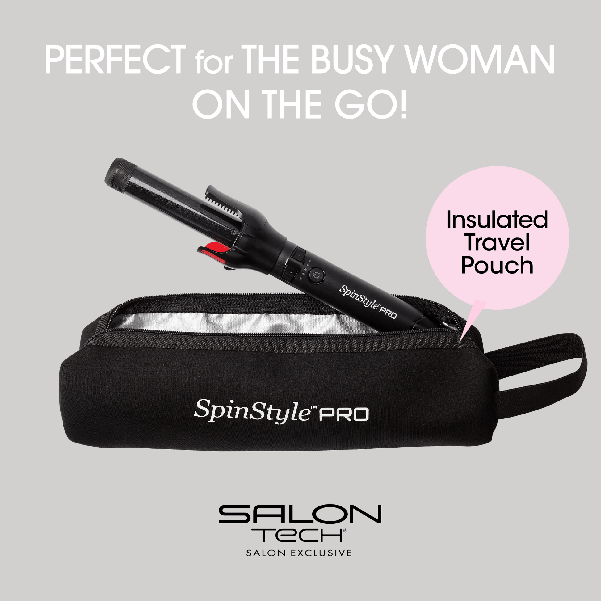 Spinstyle™ Pro Automatic Curler w/ Pouch - 1 inch (New) - Beautifox