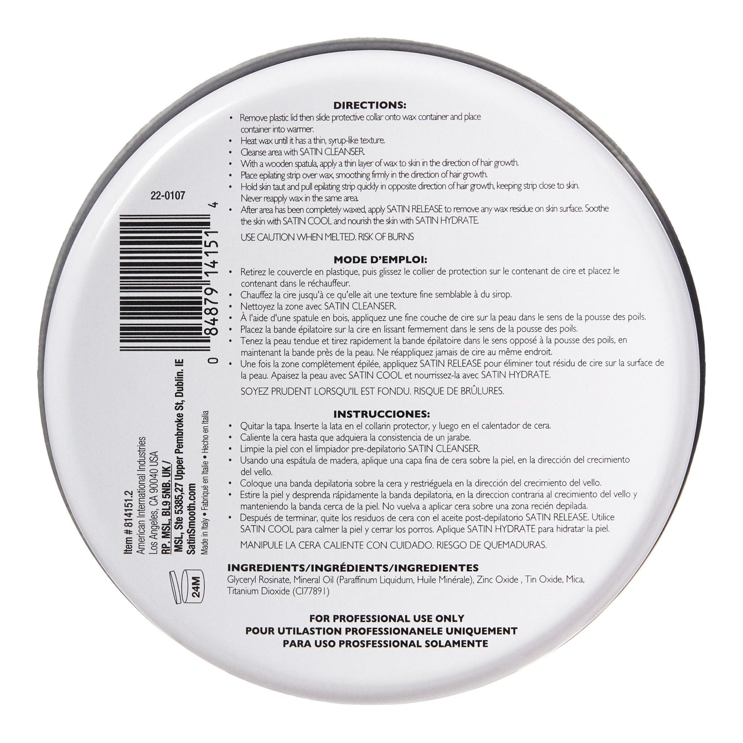 Ultra Sensitive Zinc Oxide Cream Soft Wax - Beautifox