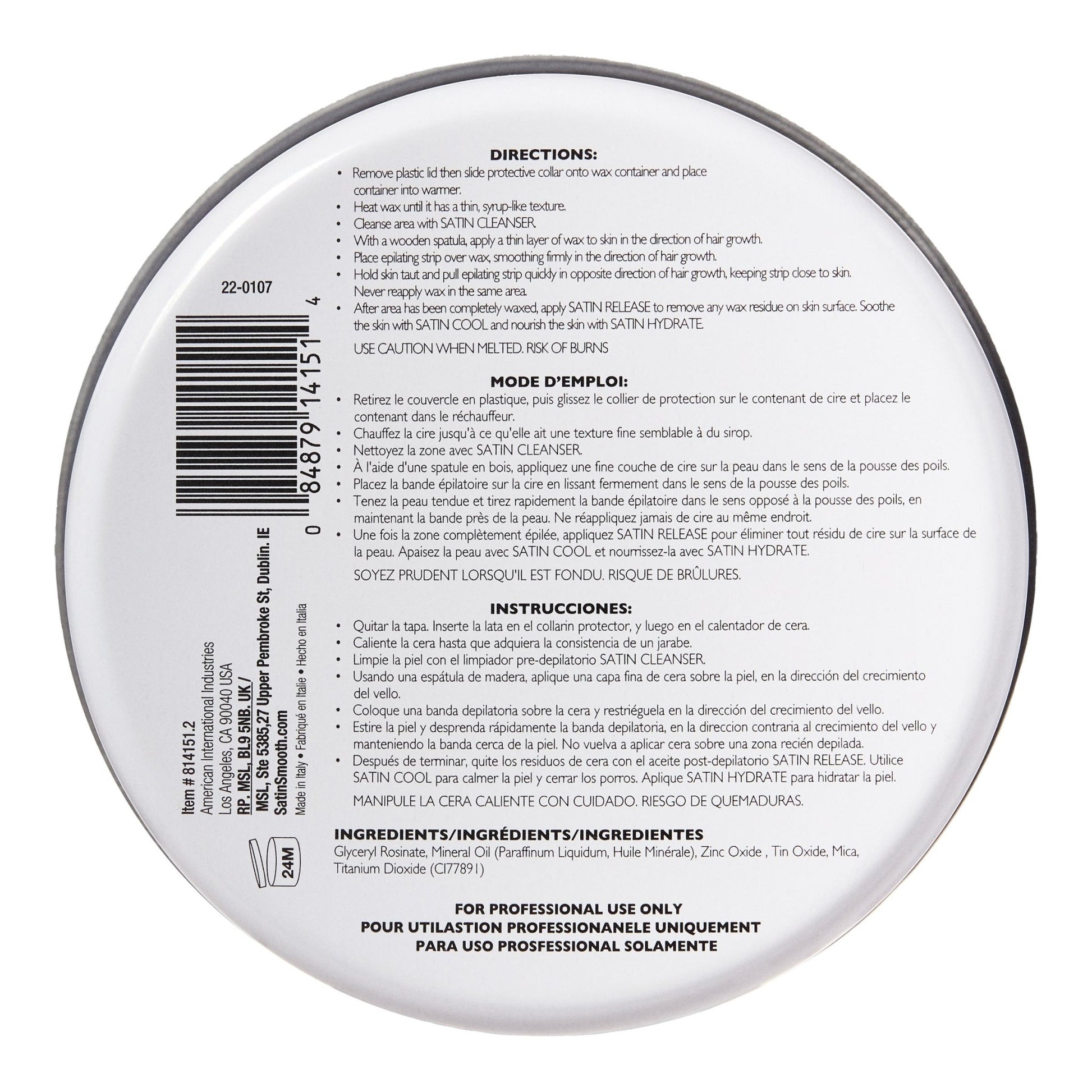Ultra Sensitive Zinc Oxide Cream Soft Wax - Beautifox