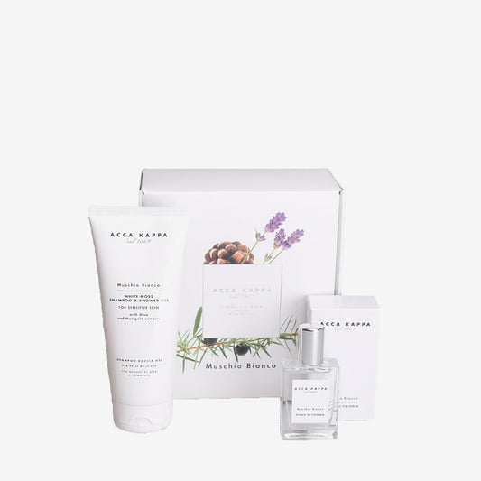 White Moss Eau De Cologne, Shampoo & Shower Gel Gift Set - Beautifox