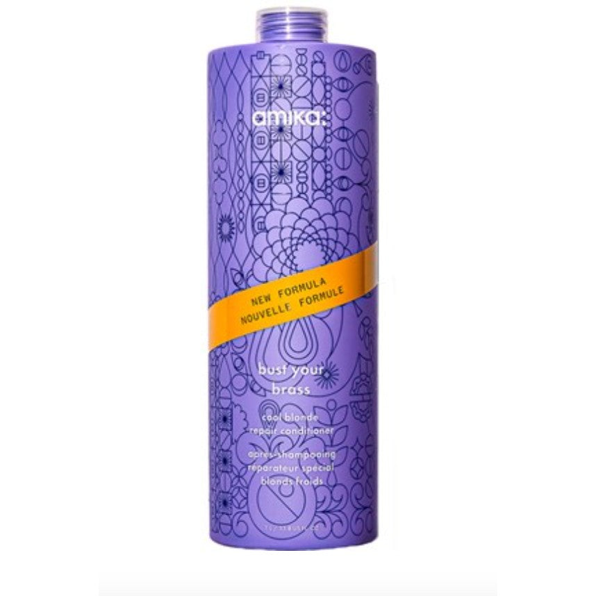Amika Bust your brass cool blonde repair conditioner Amika