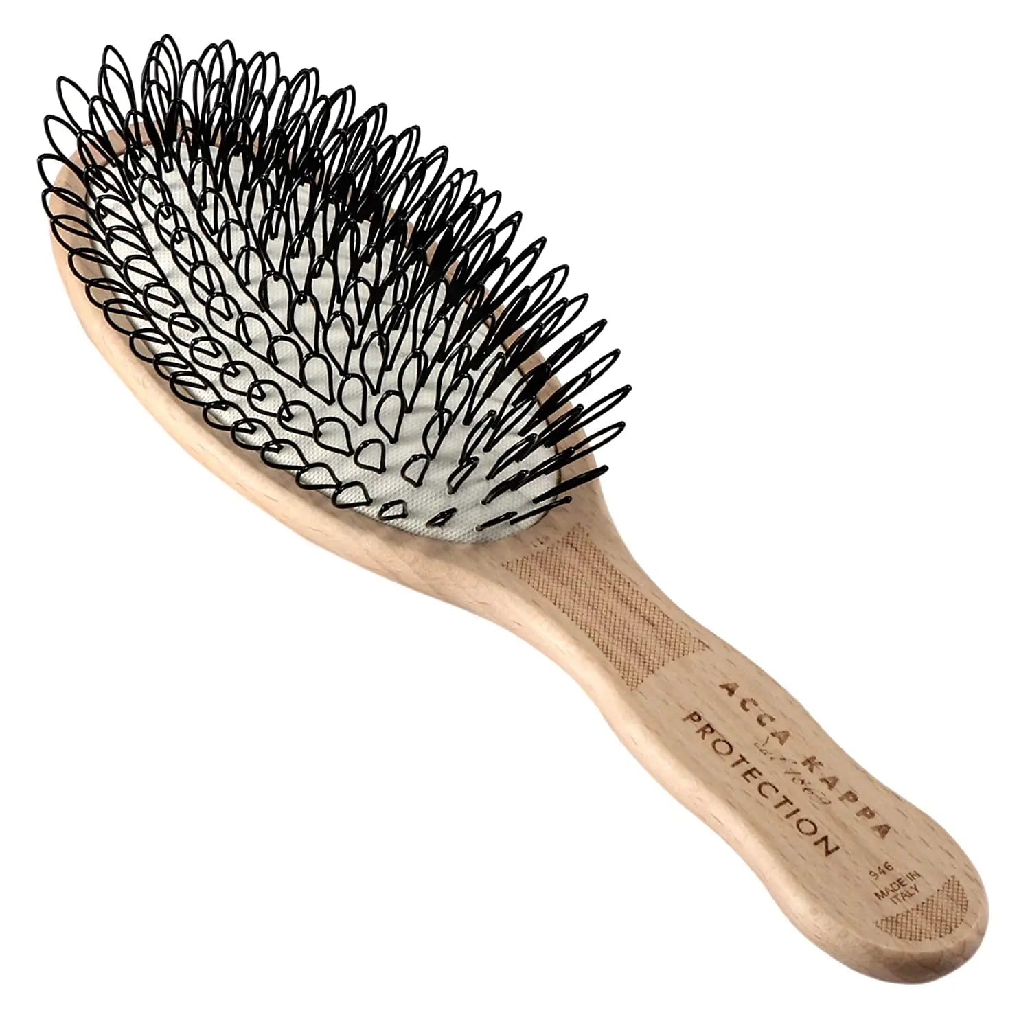 Acca Kappa Protection Beech Wood Looped Nylon Oval Brush - Beautifox