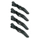 Colortrak 4pk rubberized croc hair clips - Beautifox