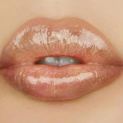 Shot Caller Clear With Gold and Pearl Glitter Lip Gloss - Beautifox