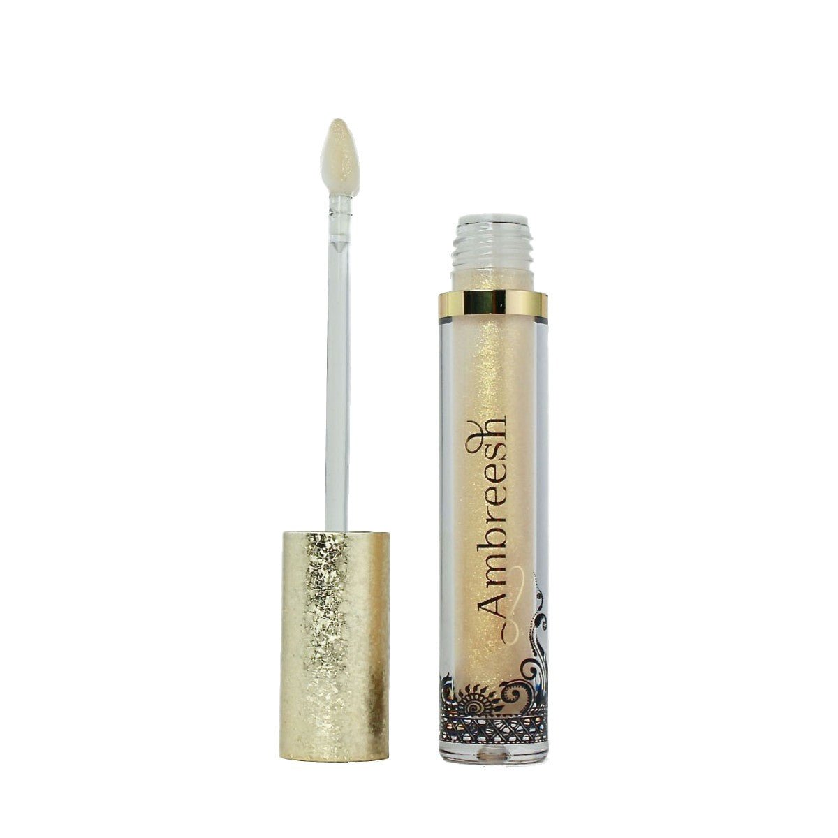 Shot Caller Clear With Gold and Pearl Glitter Lip Gloss - Beautifox